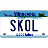 Skol Minnesota Novelty Metal License Plate 4" x 2.2" (MLP)