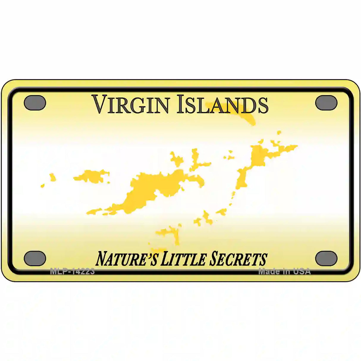 Virgin Islands Blank Novelty Metal License Plate 4" x 2.2" (MLP) / Yes