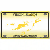 Virgin Islands Blank Novelty Metal License Plate 4" x 2.2" (MLP) / Yes