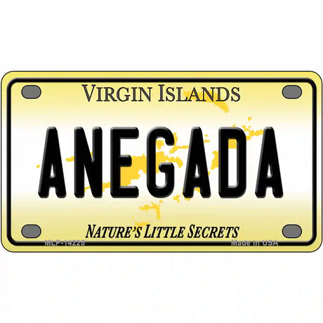 Virgin Islands Anegada Novelty Metal License Plate 4" x 2.2" (MLP)