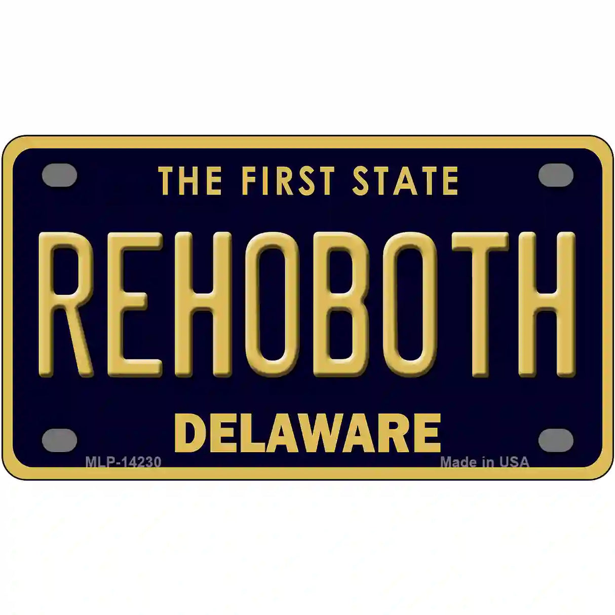 Rehoboth Delaware Novelty Metal License Plate 4" x 2.2" (MLP)