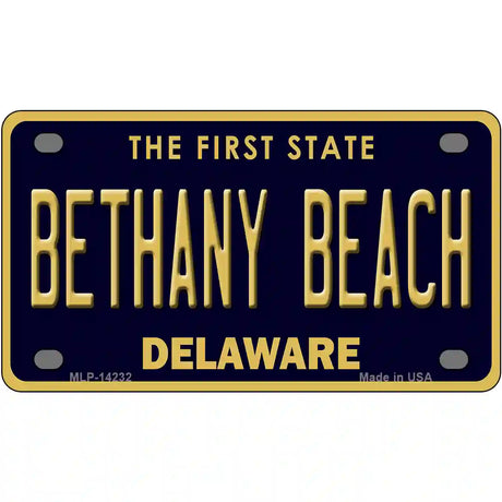 Bethany Beach Delaware Novelty Metal License Plate 4" x 2.2" (MLP)