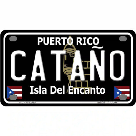 Catano Puerto Rico Black Novelty Metal License Plate 4" x 2.2" (MLP)