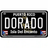 Dorado Puerto Rico Black Novelty Metal License Plate 4" x 2.2" (MLP)