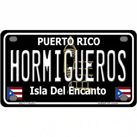 Hormigueros Puerto Rico Black Novelty Metal License Plate 4" x 2.2" (MLP)