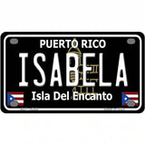 Isabela Puerto Rico Black Novelty Metal License Plate 4" x 2.2" (MLP)