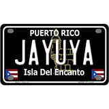 Jayuya Puerto Rico Black Novelty Metal License Plate 4" x 2.2" (MLP)