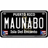 Maunabo Puerto Rico Black Novelty Metal License Plate 4" x 2.2" (MLP)