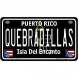 Quebradillas Puerto Rico Black Novelty Metal License Plate 4" x 2.2" (MLP)