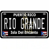 Rio Grande Puerto Rico Black Novelty Metal License Plate 4" x 2.2" (MLP)