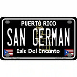 San German Puerto Rico Black Novelty Metal License Plate 4" x 2.2" (MLP)