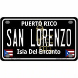 San Lorenzo Puerto Rico Black Novelty Metal License Plate 4" x 2.2" (MLP)