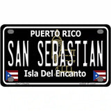 San Sebastian Puerto Rico Black Novelty Metal License Plate 4" x 2.2" (MLP)