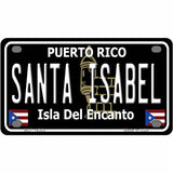 Santa Isabel Puerto Rico Black Novelty Metal License Plate 4" x 2.2" (MLP)