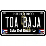 Toa Baja Puerto Rico Black Novelty Metal License Plate 4" x 2.2" (MLP)