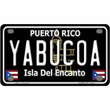 Yabucoa Puerto Rico Black Novelty Metal License Plate 4" x 2.2" (MLP)