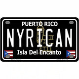 Nyrican Puerto Rico Black Novelty Metal License Plate 4" x 2.2" (MLP)