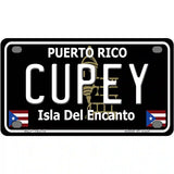 Cupey Puerto Rico Black Novelty Metal License Plate 4" x 2.2" (MLP)