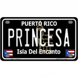 Princesa Puerto Rico Black Novelty Metal License Plate 4" x 2.2" (MLP)