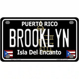 Brooklyn Puerto Rico Black Novelty Metal License Plate 4" x 2.2" (MLP)