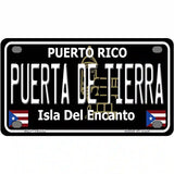 Puerta De Tierra Puerto Rico Black Novelty Metal License Plate 4" x 2.2" (MLP)