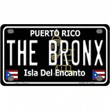 The Bronx Puerto Rico Black Novelty Metal License Plate 4" x 2.2" (MLP)