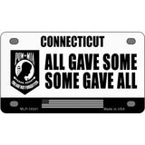 Connecticut POW MIA Some Gave All Novelty Metal License Plate 4" x 2.2" (MLP)