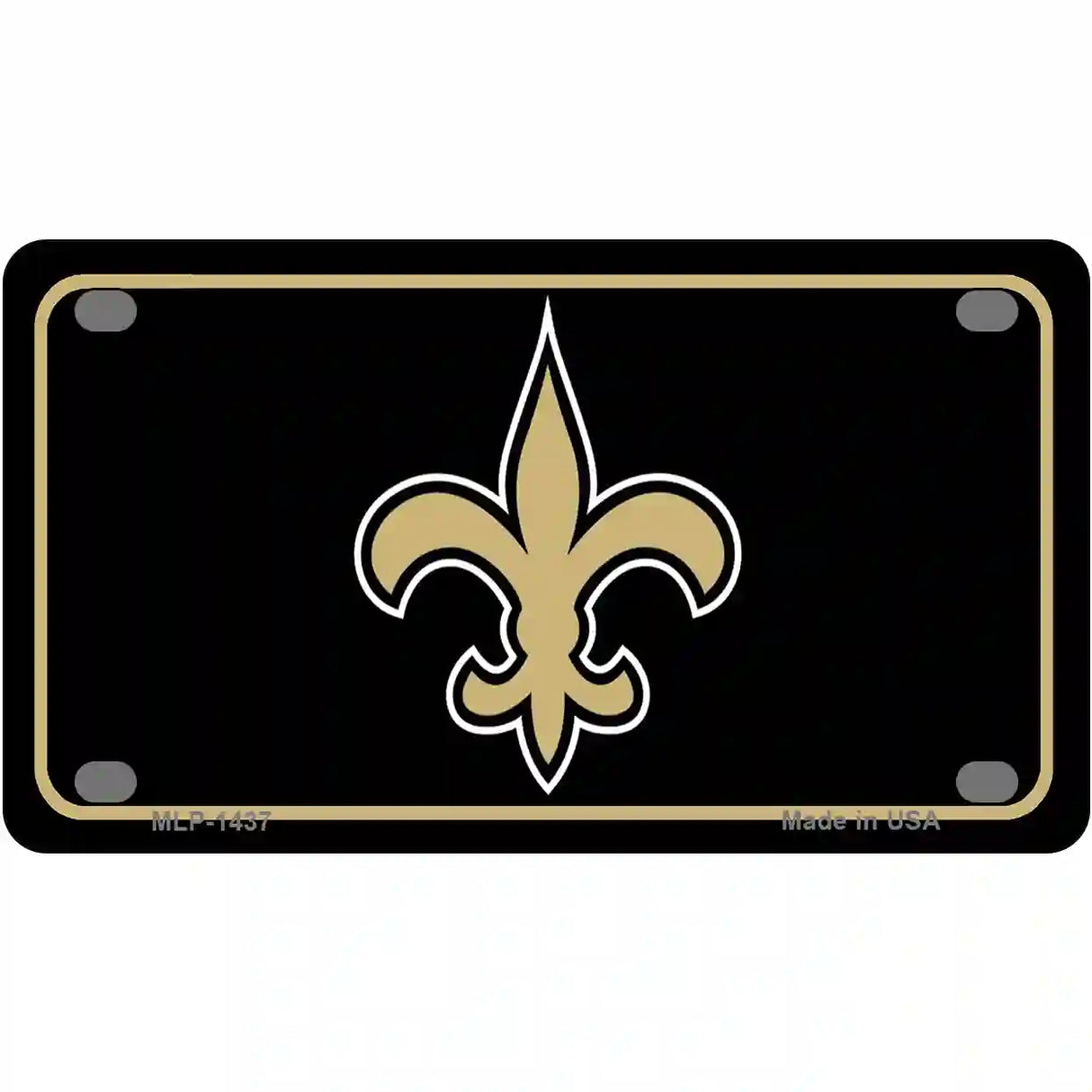 Fleur de lis Metal Novelty License Plate 4" x 2.2" (MLP)