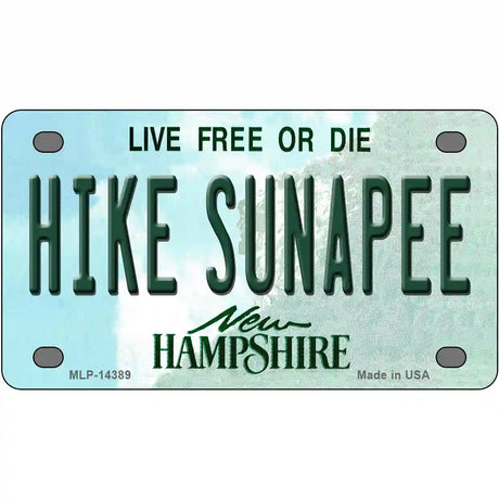 Hike Sunapee New Hampshire Novelty Metal License Plate 4" x 2.2" (MLP)