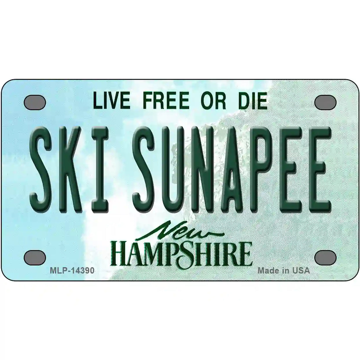 Ski Sunapee New Hampshire Novelty Metal License Plate 4" x 2.2" (MLP)