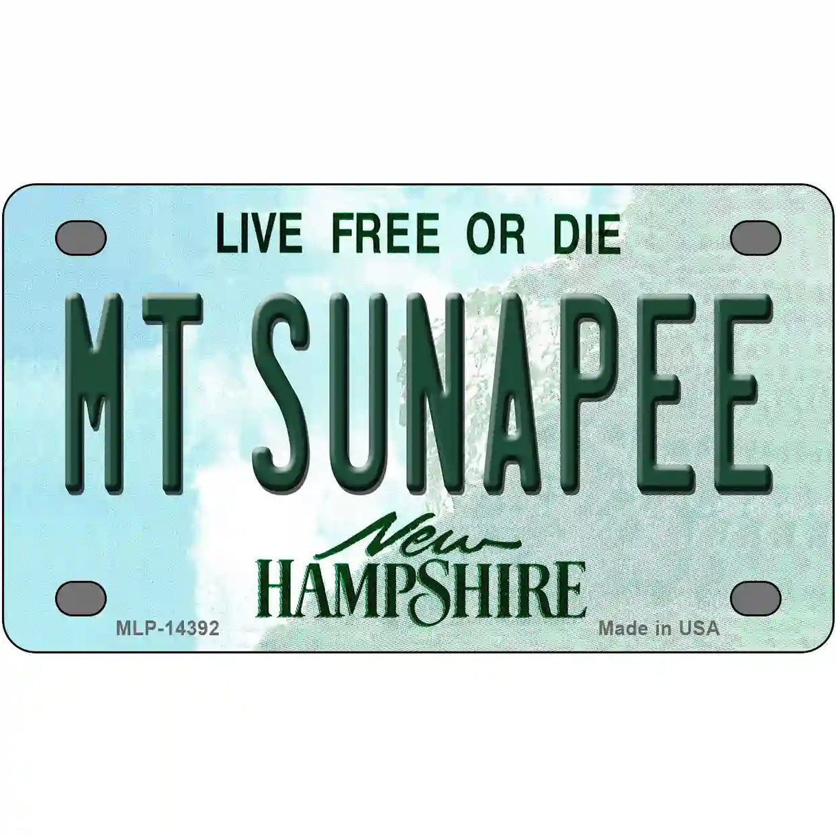 Mount Sunapee New Hampshire Novelty Metal License Plate 4" x 2.2" (MLP)