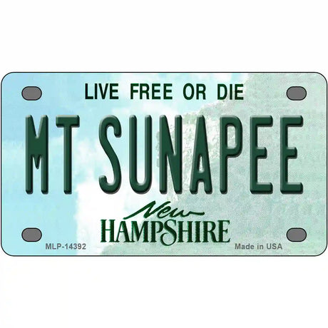 Mount Sunapee New Hampshire Novelty Metal License Plate 4" x 2.2" (MLP)