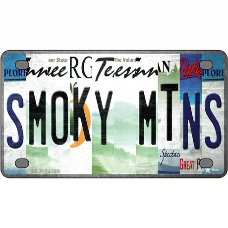 Smoky Mountains License Plate Art Novelty Metal License Plate 4" x 2.2" (MLP)