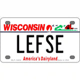 Lefse Wisconsin Novelty Metal License Plate 4" x 2.2" (MLP)