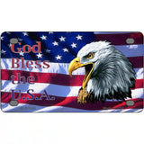 God Bless The USA Metal Novelty License Plate 4" x 2.2" (MLP)