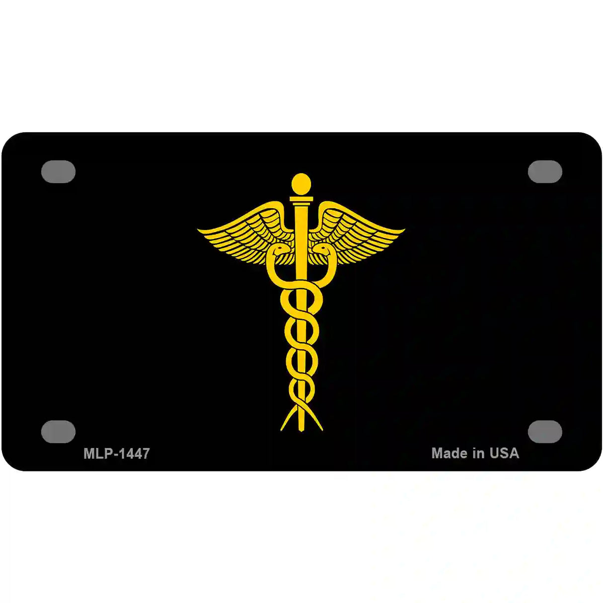 Caduceus Metal Novelty License Plate 4" x 2.2" (MLP)