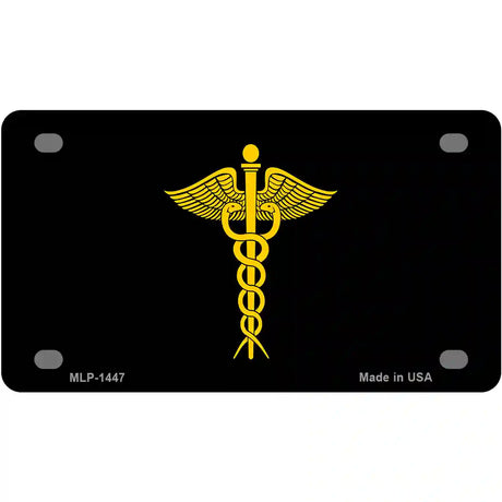 Caduceus Metal Novelty License Plate 4" x 2.2" (MLP)