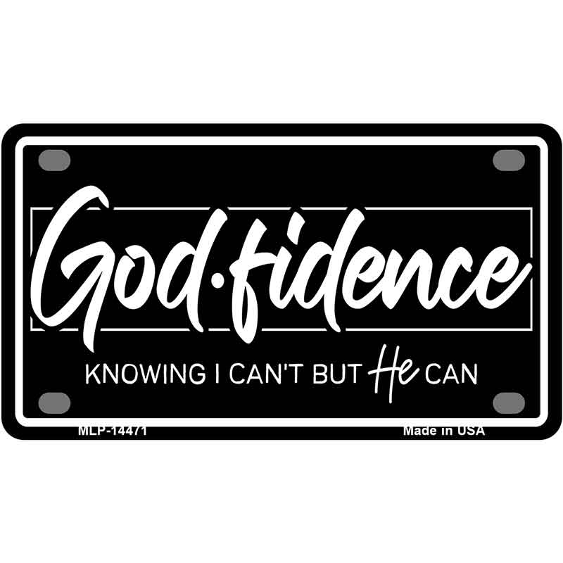 Godfidence Novelty Metal License Plate LP-14471