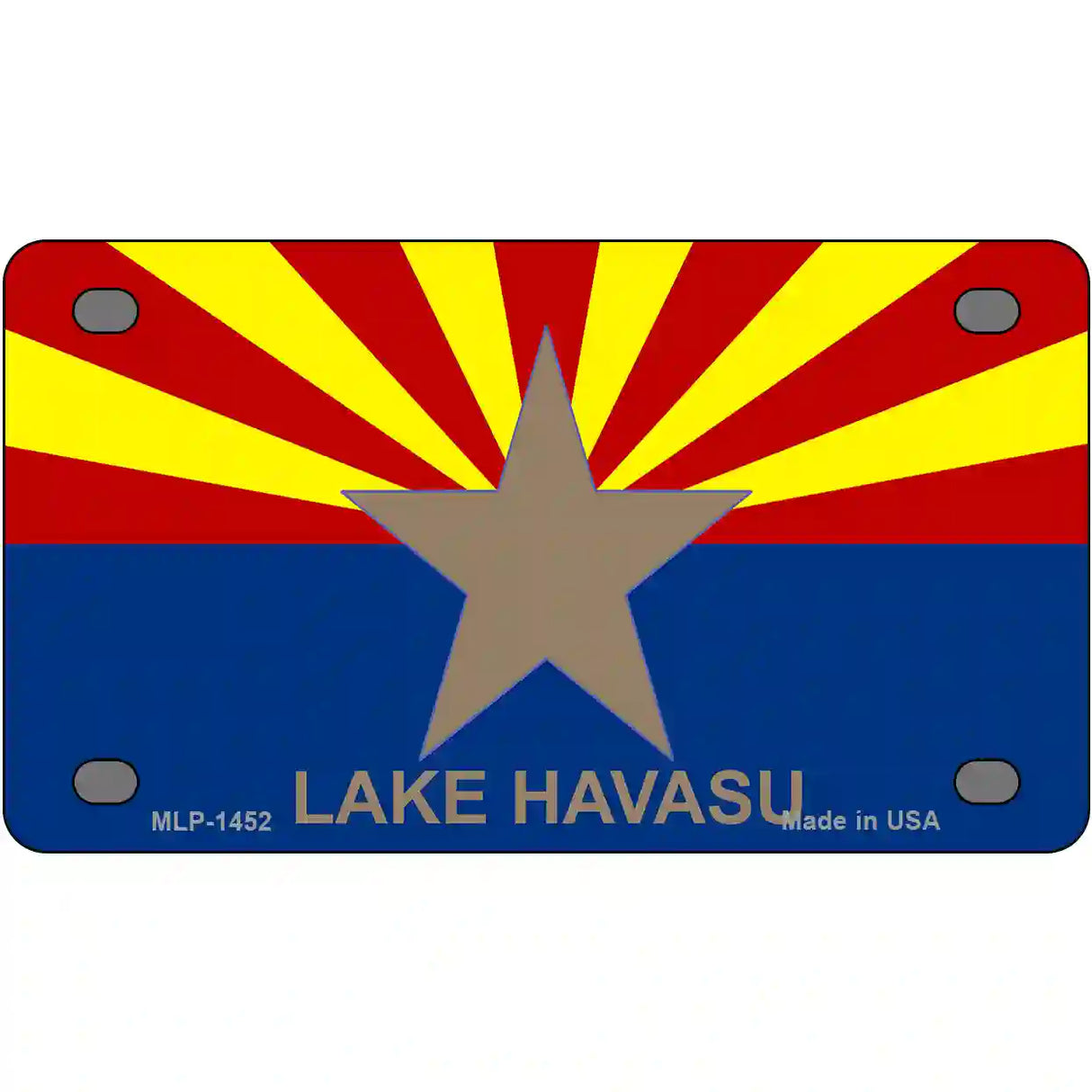 Lake Havasu Arizona State Flag Metal Novelty License Plate 4" x 2.2" (MLP)