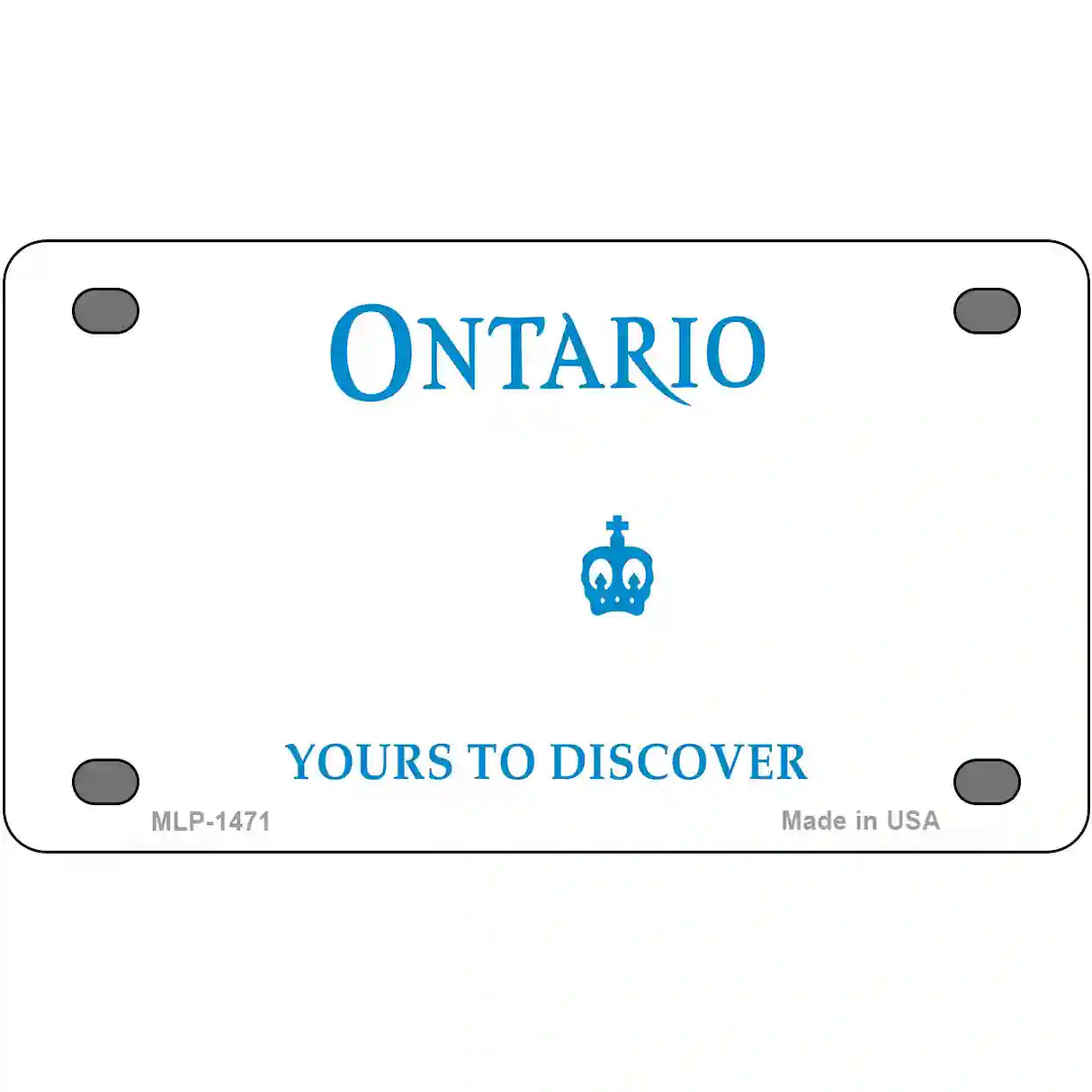 Ontario Canada Novelty Metal License Plate 4" x 2.2" (MLP)