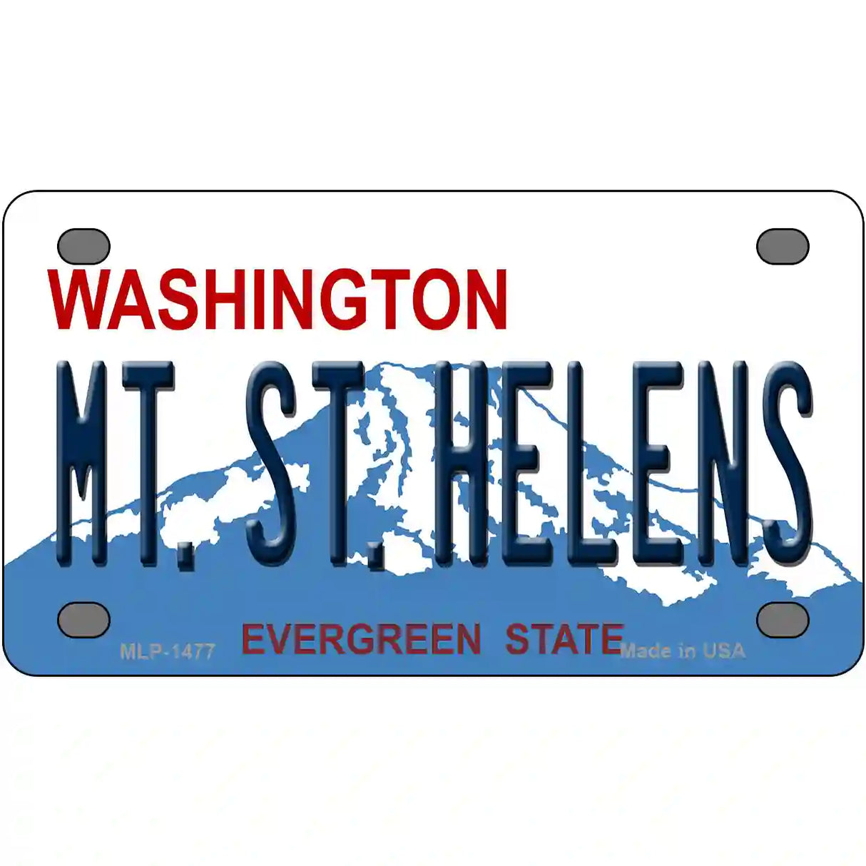 Mt St Helens Washington Novelty Metal License Plate 4" x 2.2" (MLP)