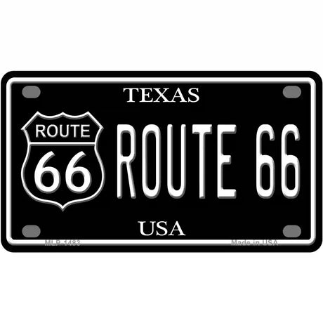 Route 66 Texas Metal Novelty License Plate 4" x 2.2" (MLP)