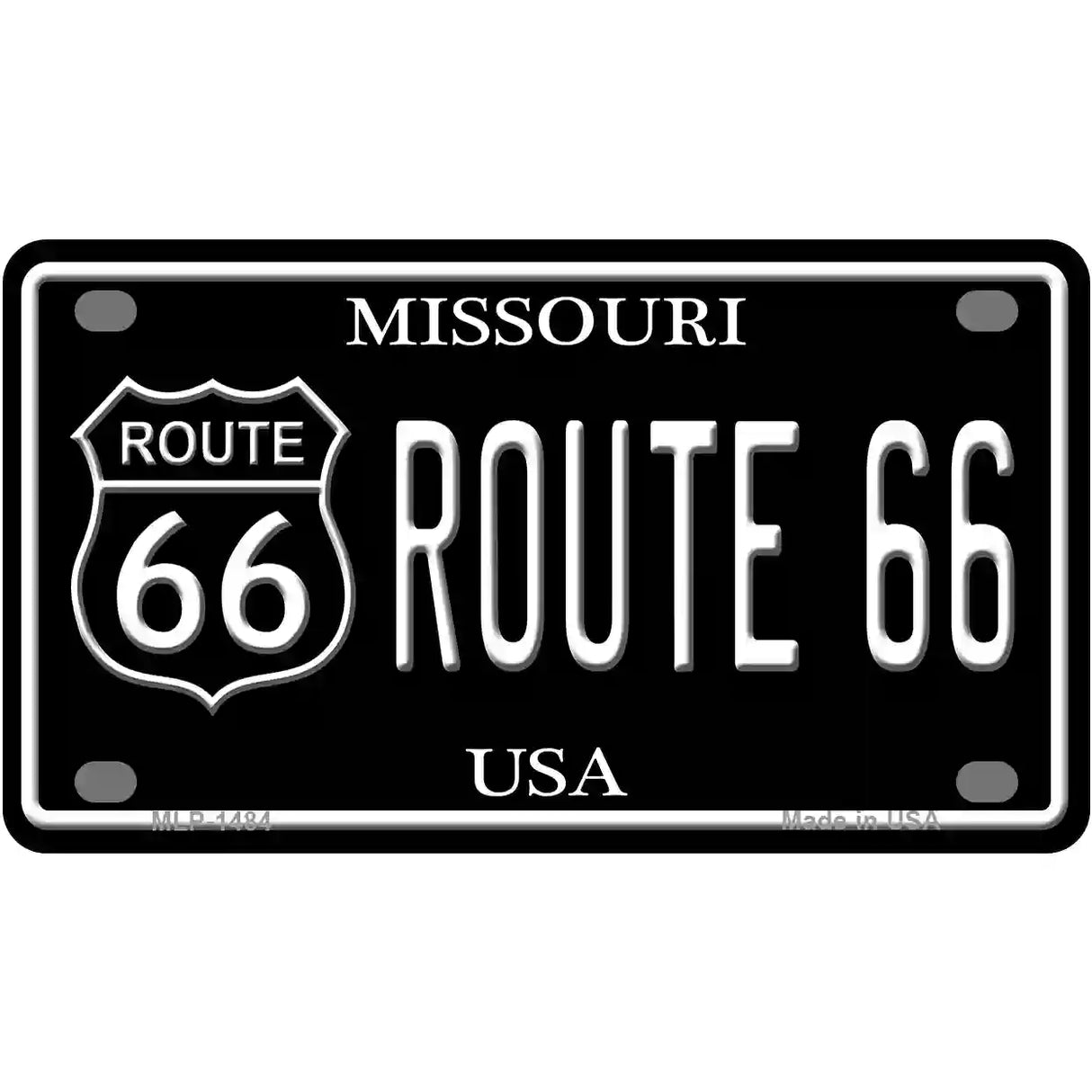 Route 66 Missouri Metal Novelty License Plate 4" x 2.2" (MLP)