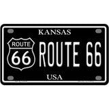 Route 66 Kansas Metal Novelty License Plate 4" x 2.2" (MLP)