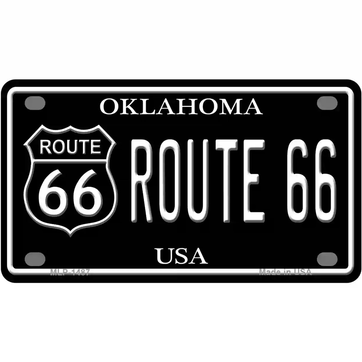 Route 66 Oklahoma Metal Novelty License Plate 4" x 2.2" (MLP)