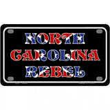 North Carolina Rebel Metal Novelty License Plate 4" x 2.2" (MLP)