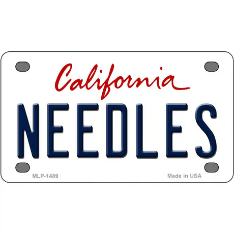 Needles California Novelty Metal License Plate 4" x 2.2" (MLP)