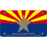 Bullhead City Arizona State Flag Metal Novelty License Plate 4" x 2.2" (MLP)