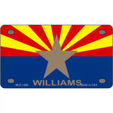 Williams Arizona Flag Metal Novelty License Plate 4" x 2.2" (MLP)