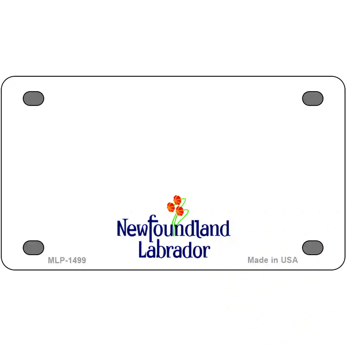 Newfoundland Novelty Metal License Plate 4" x 2.2" (MLP)